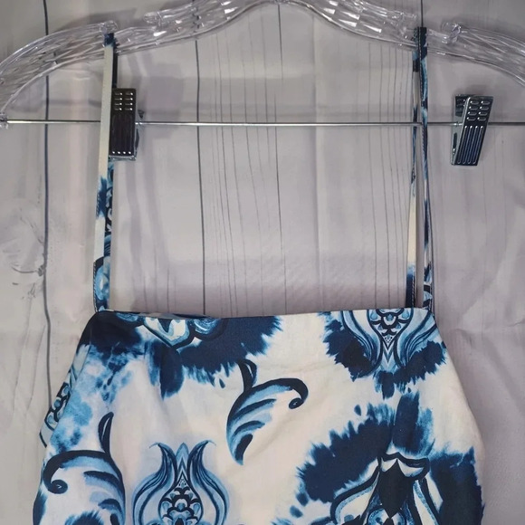 Zara Floral Spaghetti Strap Top With Cinched Sides NWT - Picture 2 of 10